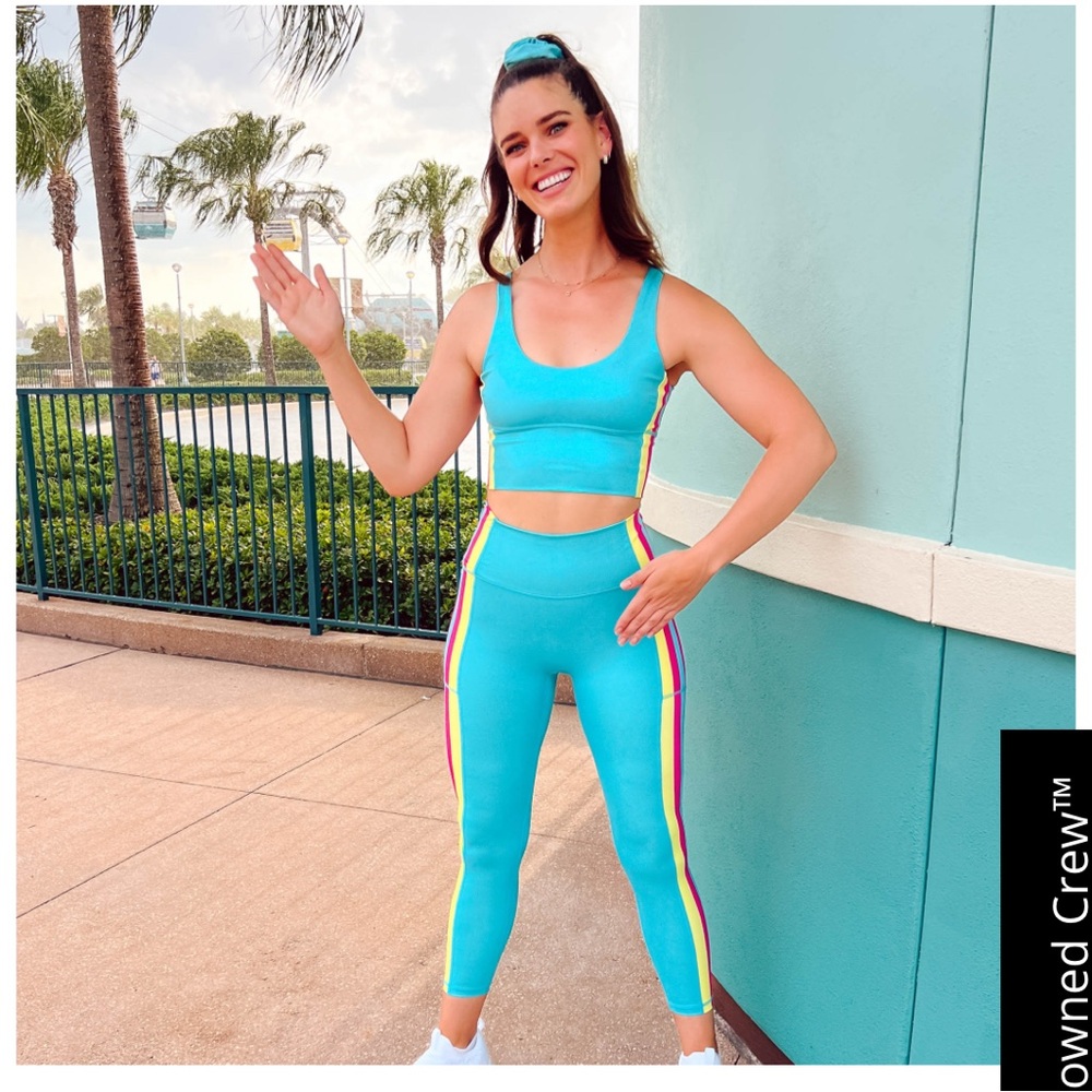 crowned athletics  BARBARA GIRL LEGGINGS - BLUE
